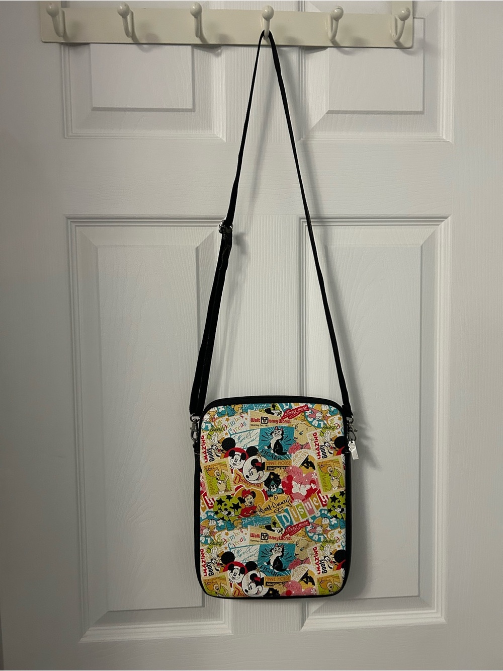 Disney Parks Exclusive Retro Multi  Character Tablet Bag/Crossbody Bag.